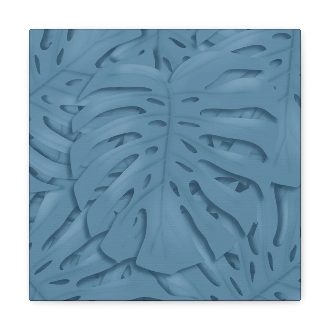 Monstera Canvas Art | Blue Monstera Print on Durable Matte Finish Canvas Art Print