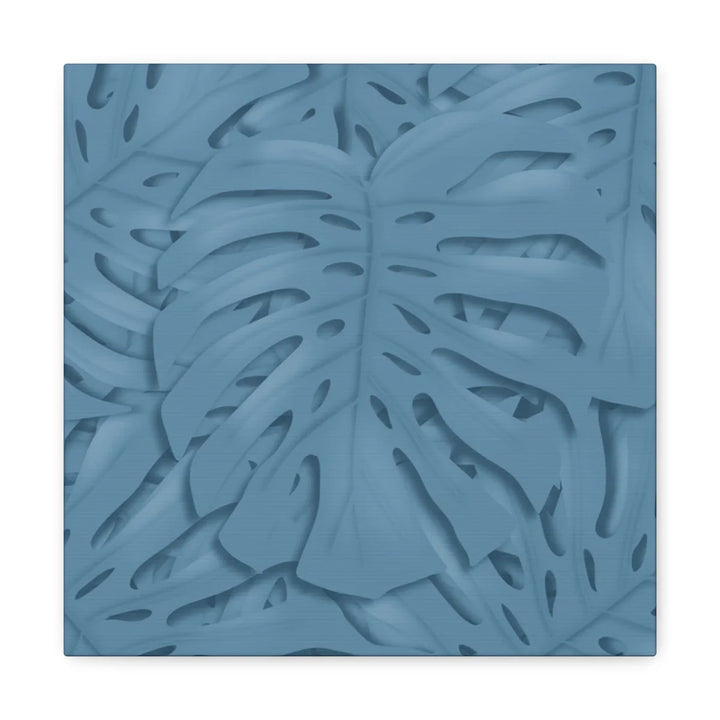 Monstera Canvas Art | Blue Monstera Print on Durable Matte Finish Canvas Art Print