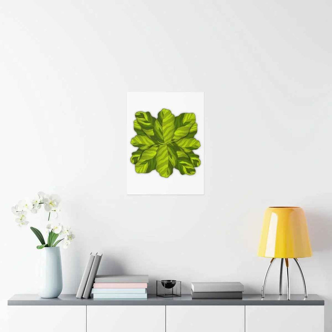 Calathea Yellow Fusion Print – Botanical Wall Art on Museum-Grade Paper Unframed