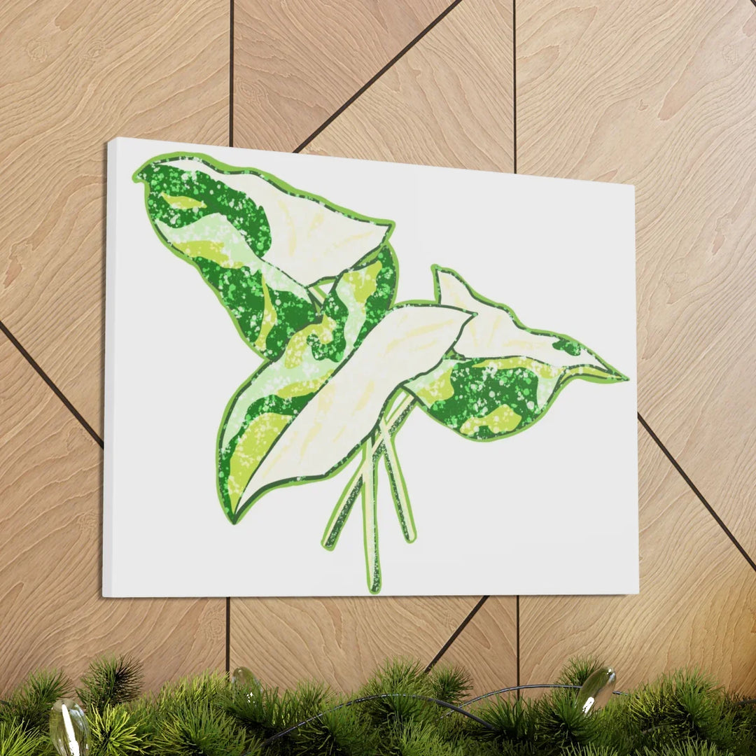 Marble Syngonium Canvas - Botanical Canvas Art Print | Durable Cotton Matte Finish - Laura Christine Photography & Design