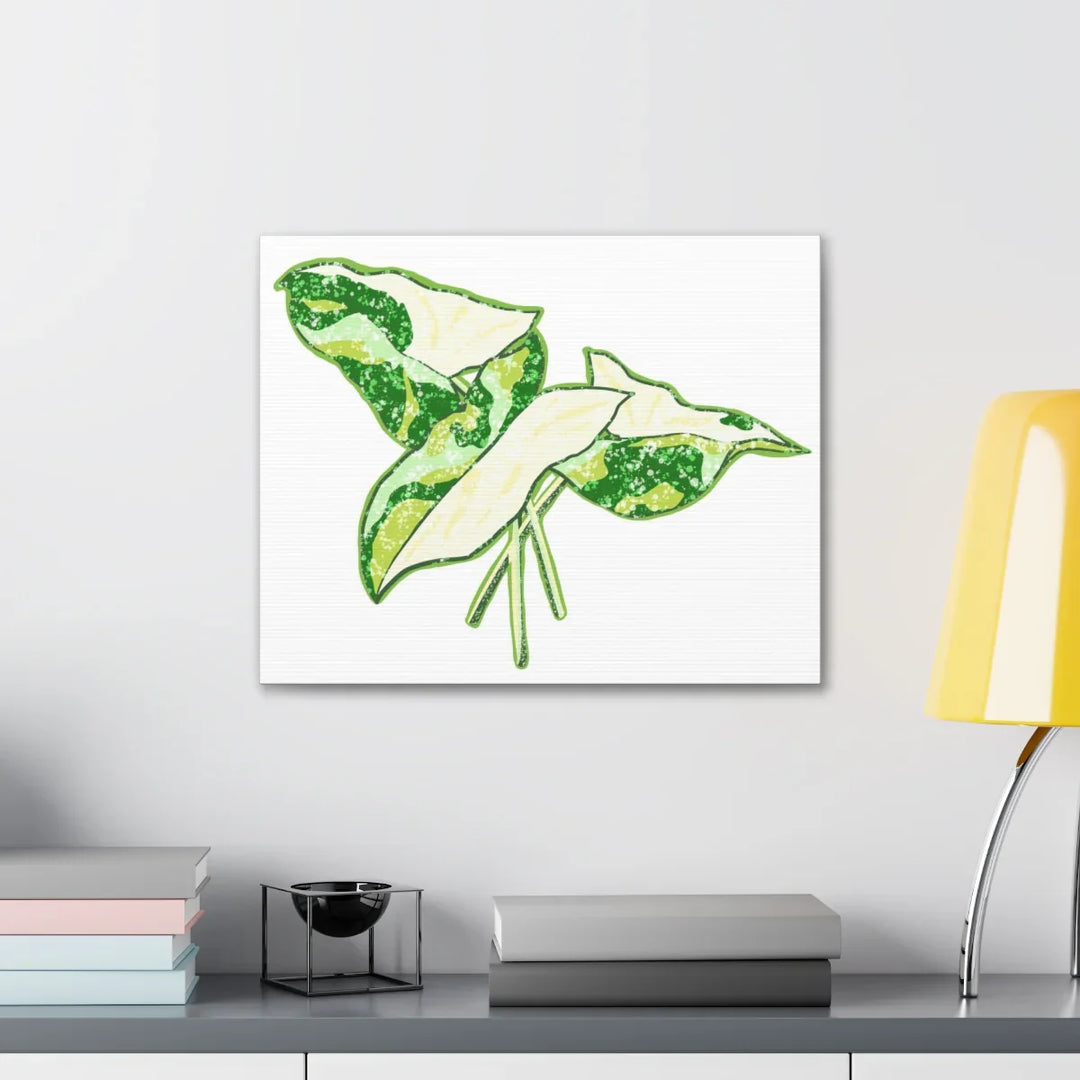 Marble Syngonium Canvas - Botanical Canvas Art Print | Durable Cotton Matte Finish - Laura Christine Photography & Design