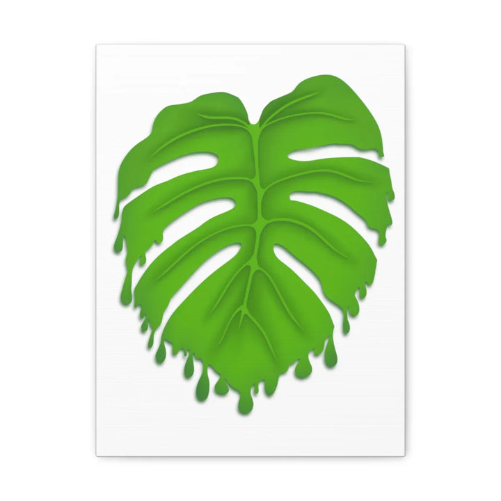 Melting Monstera Canvas | Large Botanical Canvas Art Print With Matte Finish