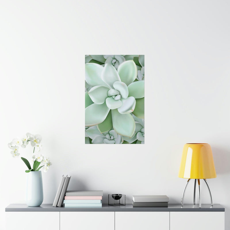 Pachyveria Haagei Succulent Pattern Print, Poster, Printify, Back to School, Home & Living, Indoor, Matte, Paper, Posters, Valentine&