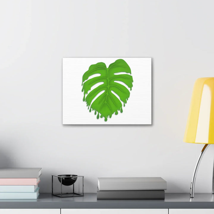 Melting Monstera Canvas | Large Botanical Canvas Art Print With Matte Finish