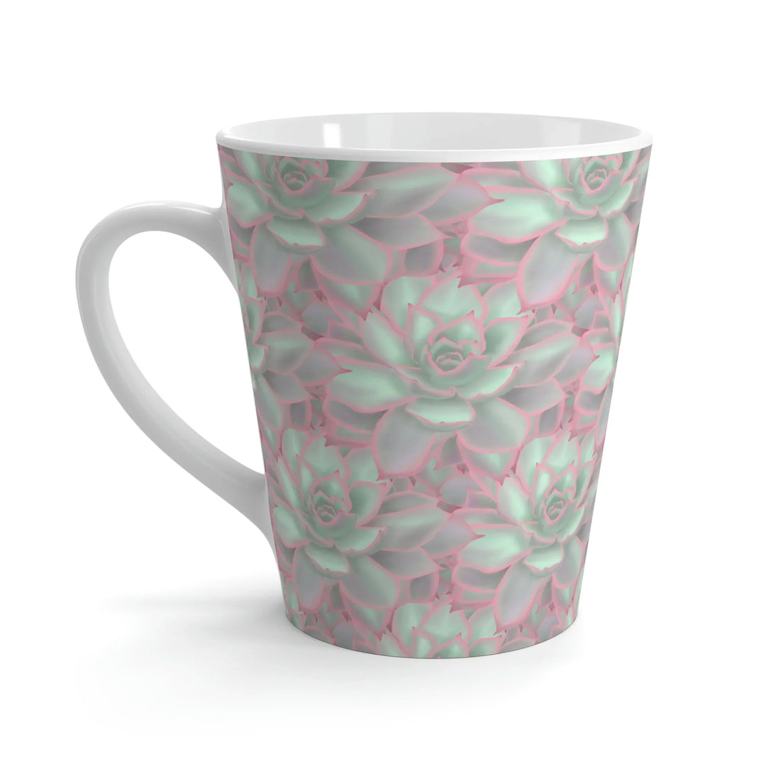 Echeveria Violet Queen Mug - 12 Oz Ceramic Coffee Cup With Easy-Grip Handle