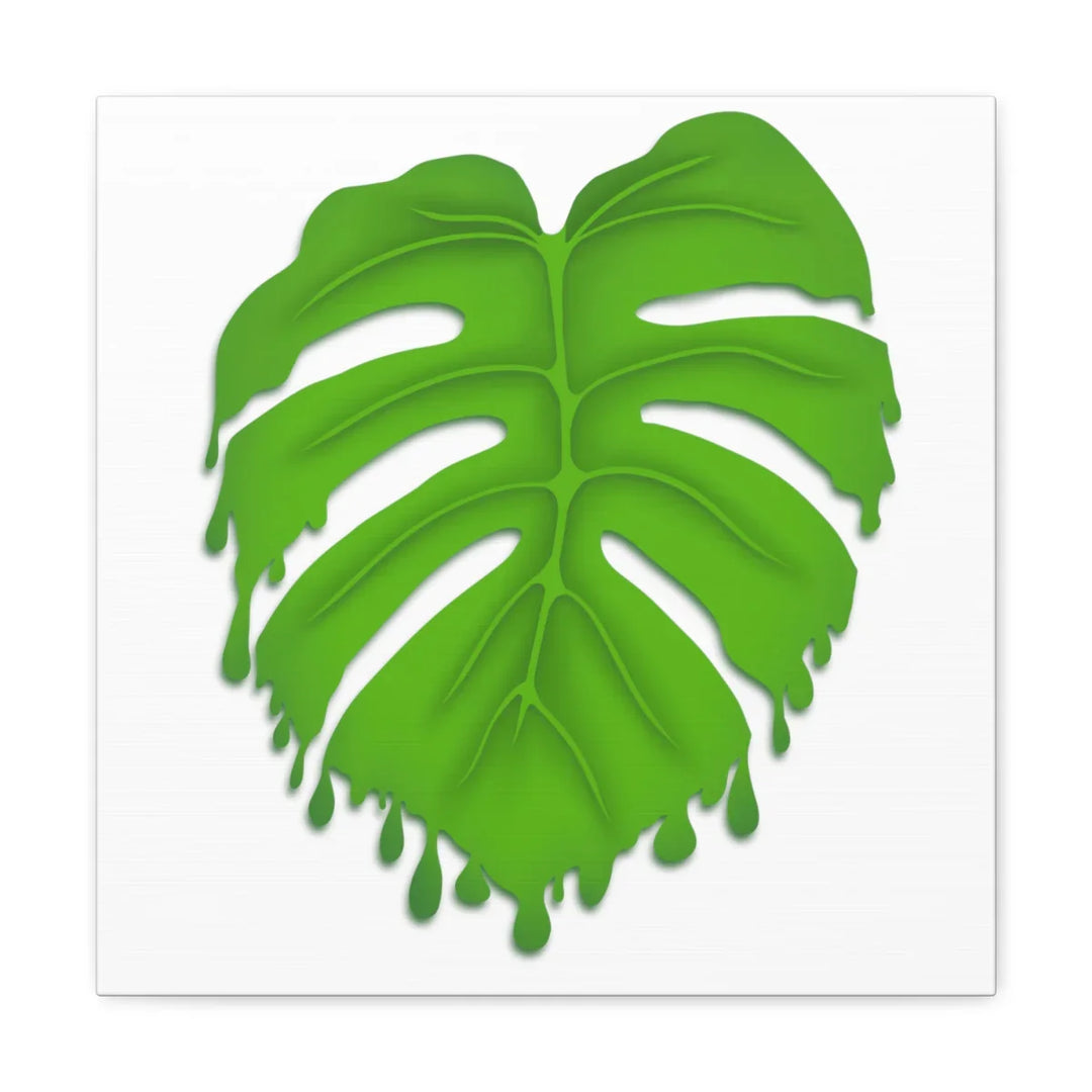 Melting Monstera Canvas | Large Botanical Canvas Art Print With Matte Finish