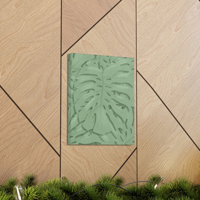 Deep Sage Monstera Canvas