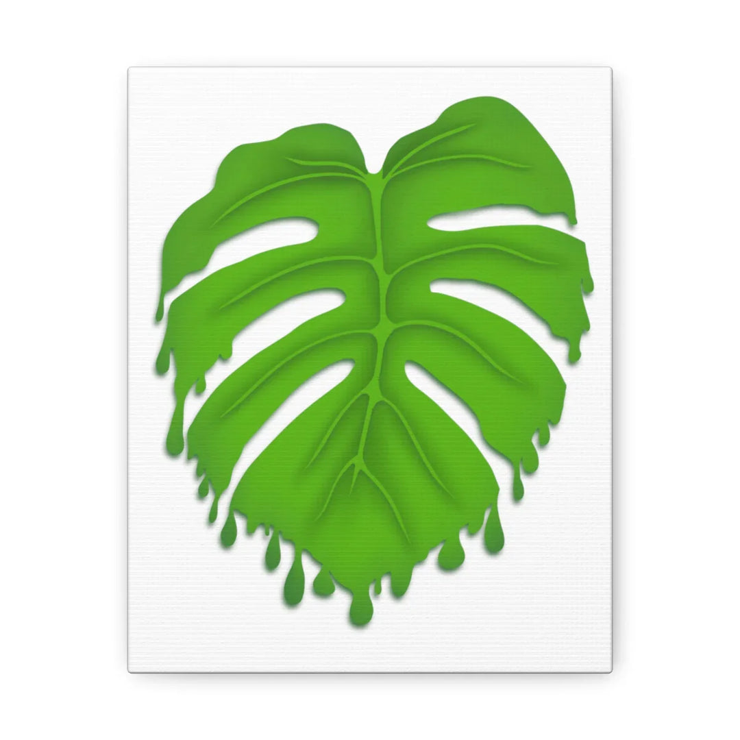 Melting Monstera Canvas | Large Botanical Canvas Art Print With Matte Finish