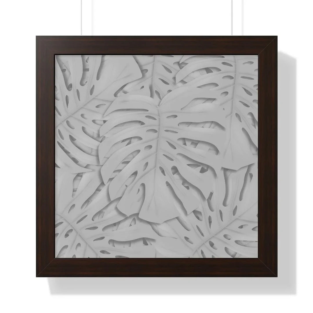 Soft Gray Monstera Framed Print, Poster, Laura Christine Photography & Design, Framed, Home & Living, Indoor, Paper, Posters, Laura Christine Photography & Design, laurachristinedesign.com