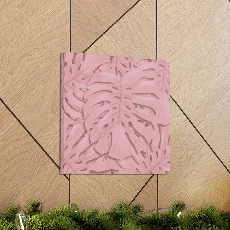 Soft Pink Monstera Canvas