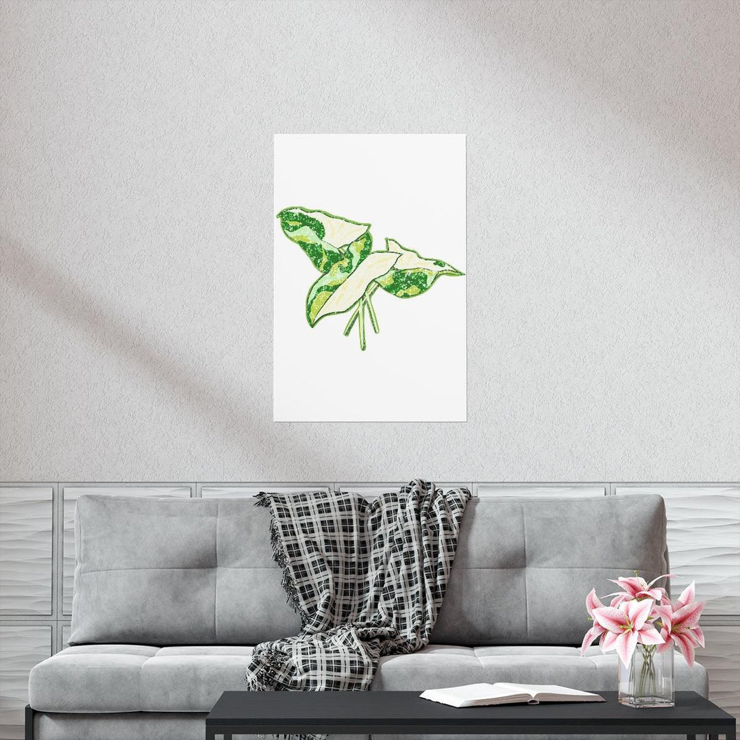 Marble Syngonium Print – Botanical Wall Art on Museum Grade Paper | Matte Finish Unframed - Laura Christine Photography & Design