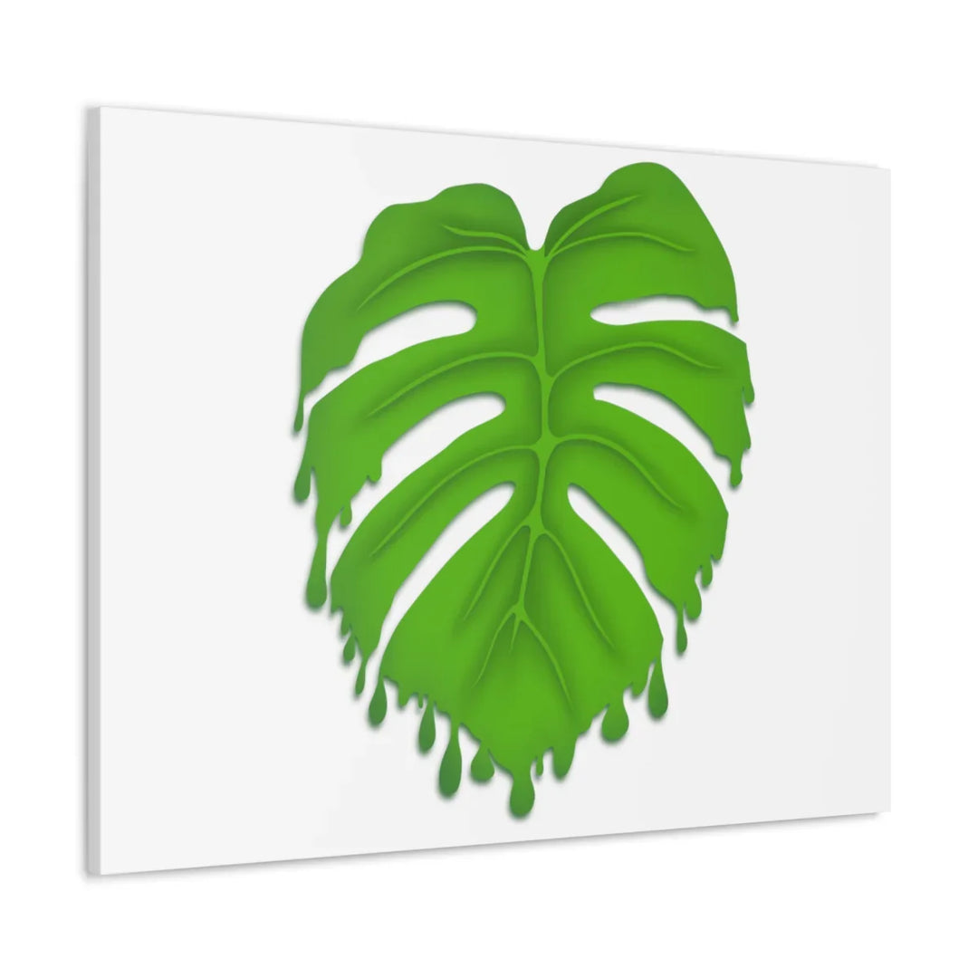 Melting Monstera Canvas | Large Botanical Canvas Art Print With Matte Finish