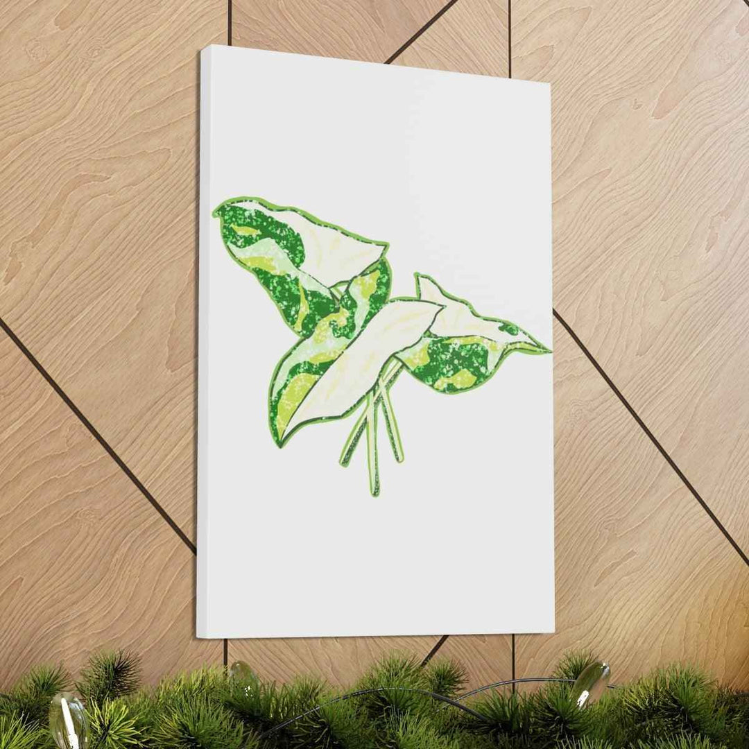 Marble Syngonium Canvas - Botanical Canvas Art Print | Durable Cotton Matte Finish