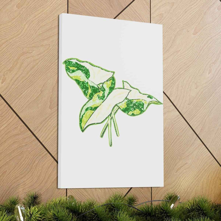 Marble Syngonium Canvas - Botanical Canvas Art Print | Durable Cotton Matte Finish