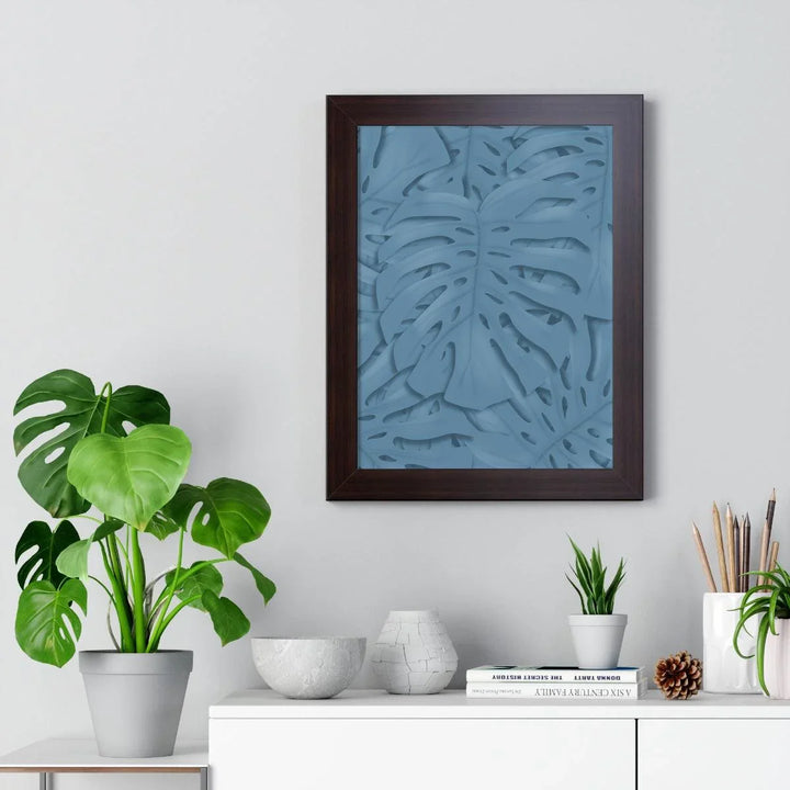 Cerulean Blue Monstera Framed Print, Poster, Laura Christine Photography & Design, Framed, Home & Living, Indoor, Paper, Posters, Laura Christine Photography & Design, laurachristinedesign.com