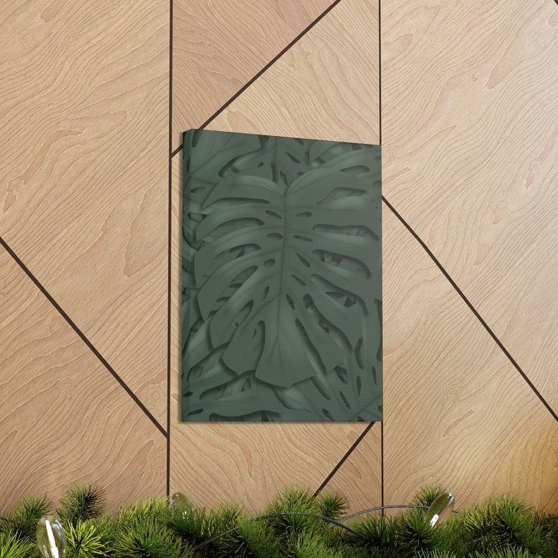 Deep Green Monstera Canvas