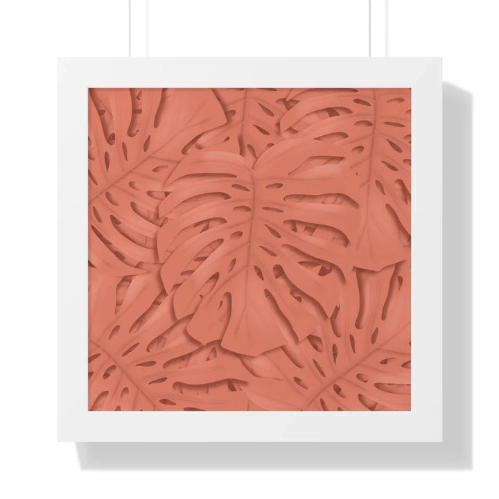 Coral Monstera Framed Print, Poster, Laura Christine Photography & Design, Framed, Home & Living, Indoor, Paper, Posters, Laura Christine Photography & Design, laurachristinedesign.com