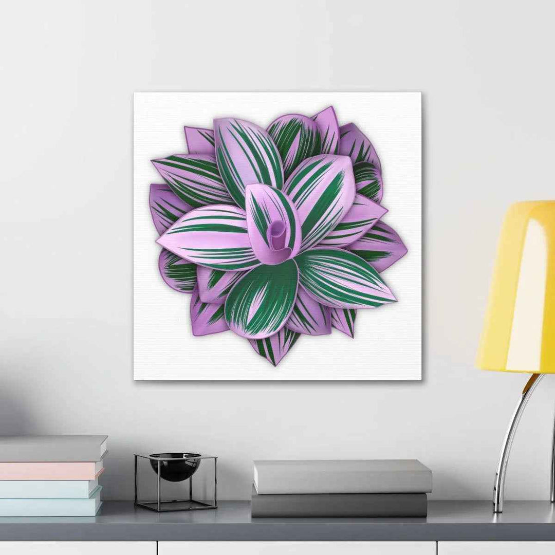 Tradescantia Nanouk Canvas – Botanical Canvas Art Print | Matte Finish Wall Decor