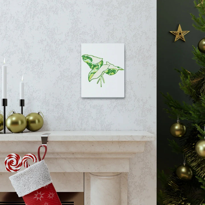 Marble Syngonium Canvas - Botanical Canvas Art Print | Durable Cotton Matte Finish - Laura Christine Photography & Design