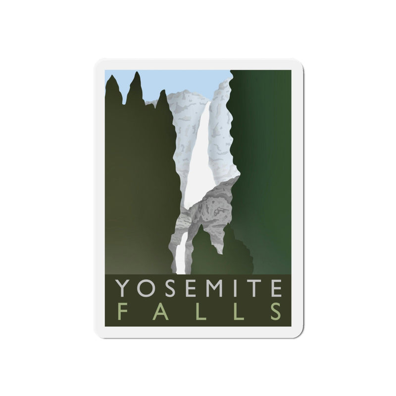 Yosemite Falls Minimalist Magnet, Home Decor, Printify, Home & Living, Magnets, Magnets & Stickers, Valentine&