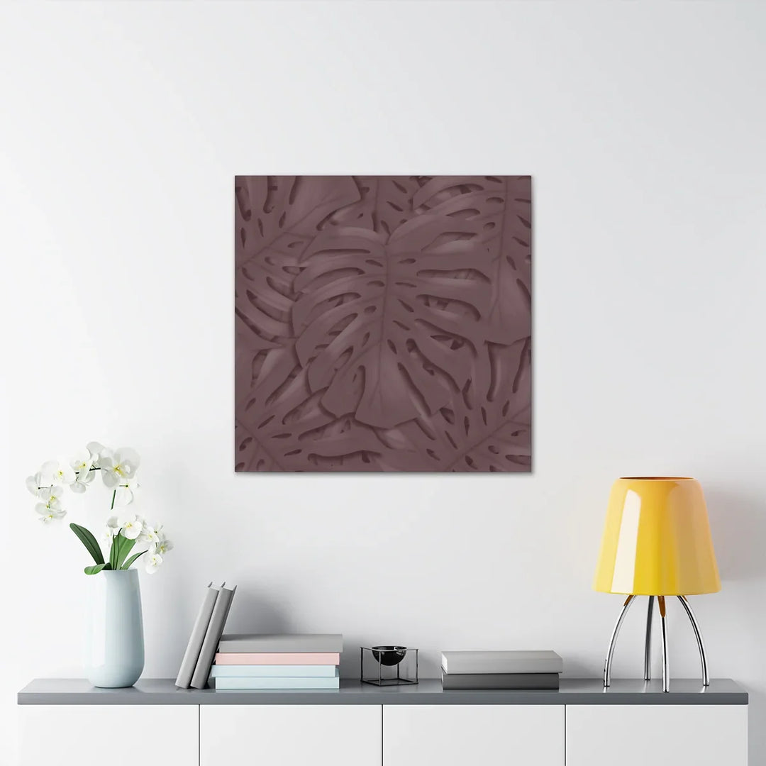 Monstera Canvas Art | Durable Matte Finish Canvas Art Print with Natural Leaf Hole Decor