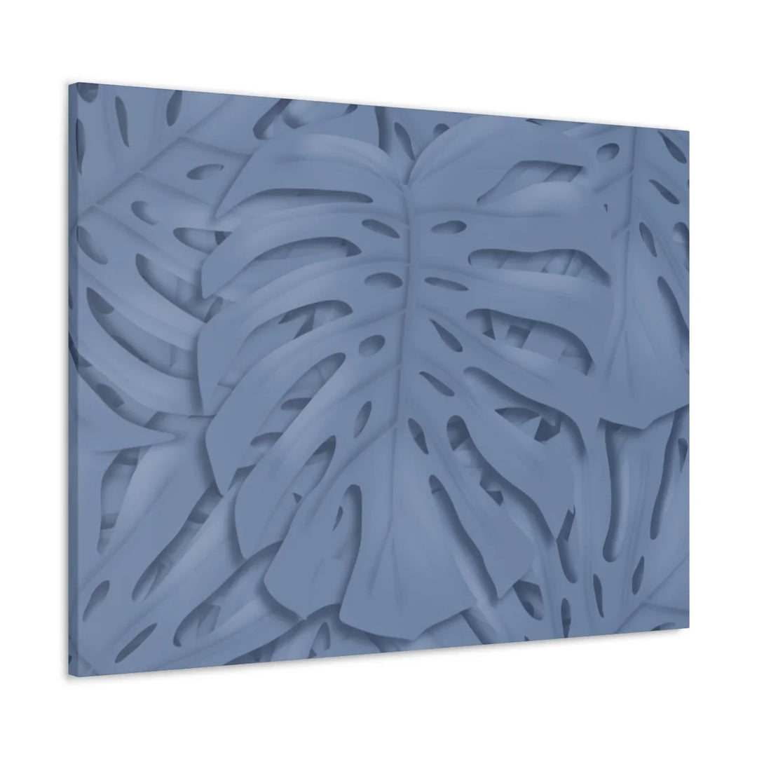 Monstera Canvas Art – Blue Monstera Print | Durable Matte Canvas Art Print