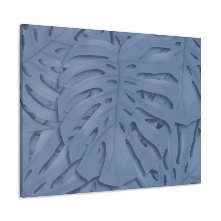 Monstera Canvas Art – Blue Monstera Print | Durable Matte Canvas Art Print