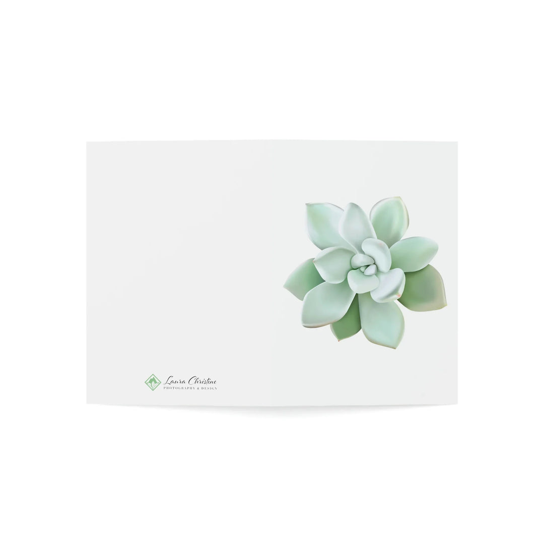 Succulent Greeting Card – Pachyveria Haagei Pastel Botanical Art Print