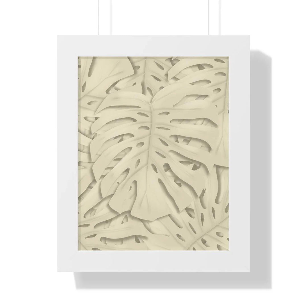 Soft Beige Monstera Framed Print, Poster, Laura Christine Photography & Design, Framed, Home & Living, Indoor, Paper, Posters, Laura Christine Photography & Design, laurachristinedesign.com