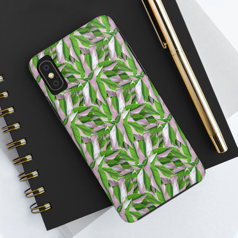 Tricolor Syngonium Phone Case, Phone Case, Printify, Accessories, Glossy, iPhone Cases, Matte, Phone accessory, Phone Cases, Samsung Cases, Laura Christine Photography & Design, laurachristinedesign.com