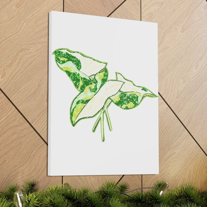 Marble Syngonium Canvas - Botanical Canvas Art Print | Durable Cotton Matte Finish - Laura Christine Photography & Design