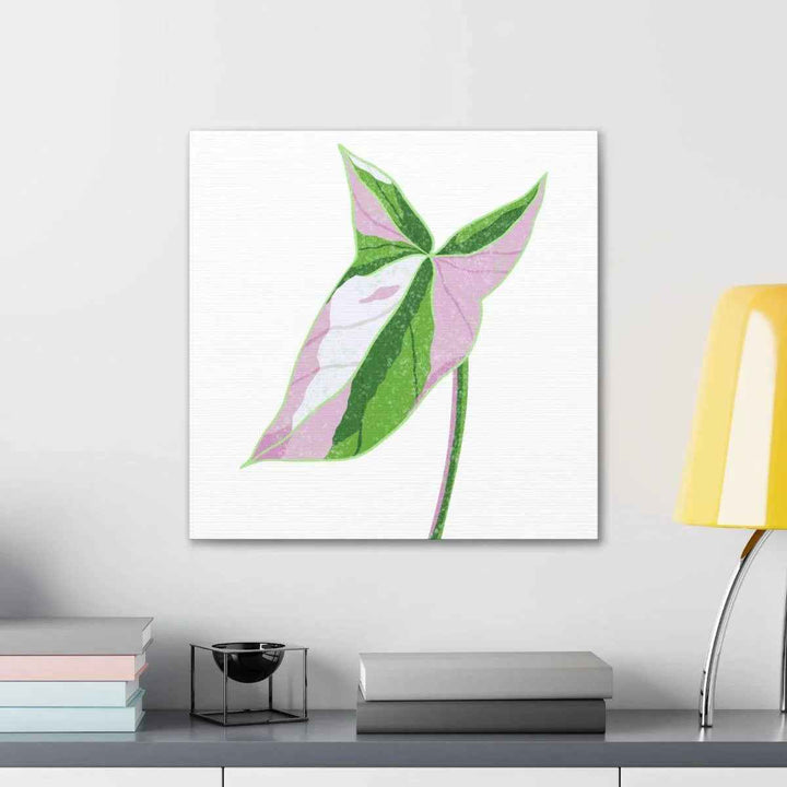 Syngonium Tricolor Canvas | Botanical Canvas Art Print With Matte Finish