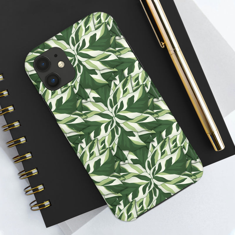 Calathea White Fusion Phone Case, Phone Case, Printify, Accessories, Android, Calathea, Gift, Glossy, House Plant, Illustration, Indoor Plant, Iphone, iPhone Cases, Matte, Mobile, Phone accessory, Phone Case, Phone Cases, Plant, Prayer Plant, Protective Case, Samsung Cases, White Fusion, Laura Christine Photography & Design, laurachristinedesign.com