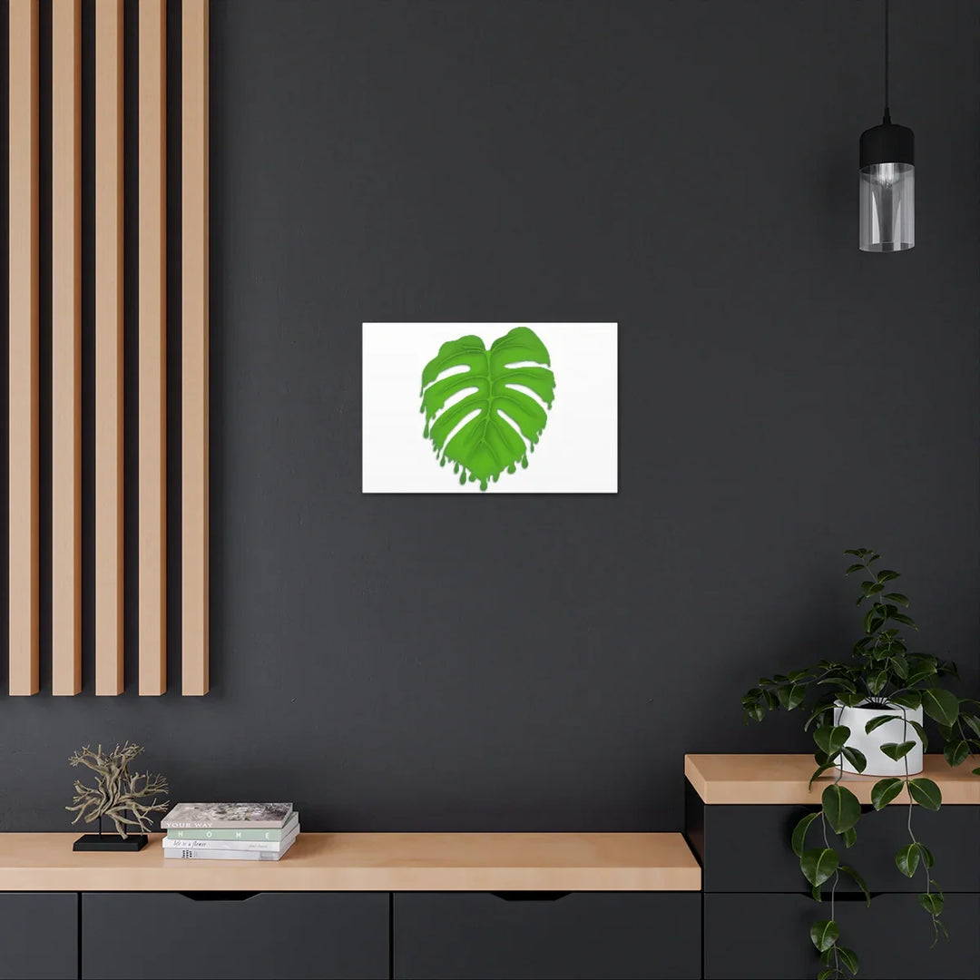 Melting Monstera Canvas | Large Botanical Canvas Art Print With Matte Finish