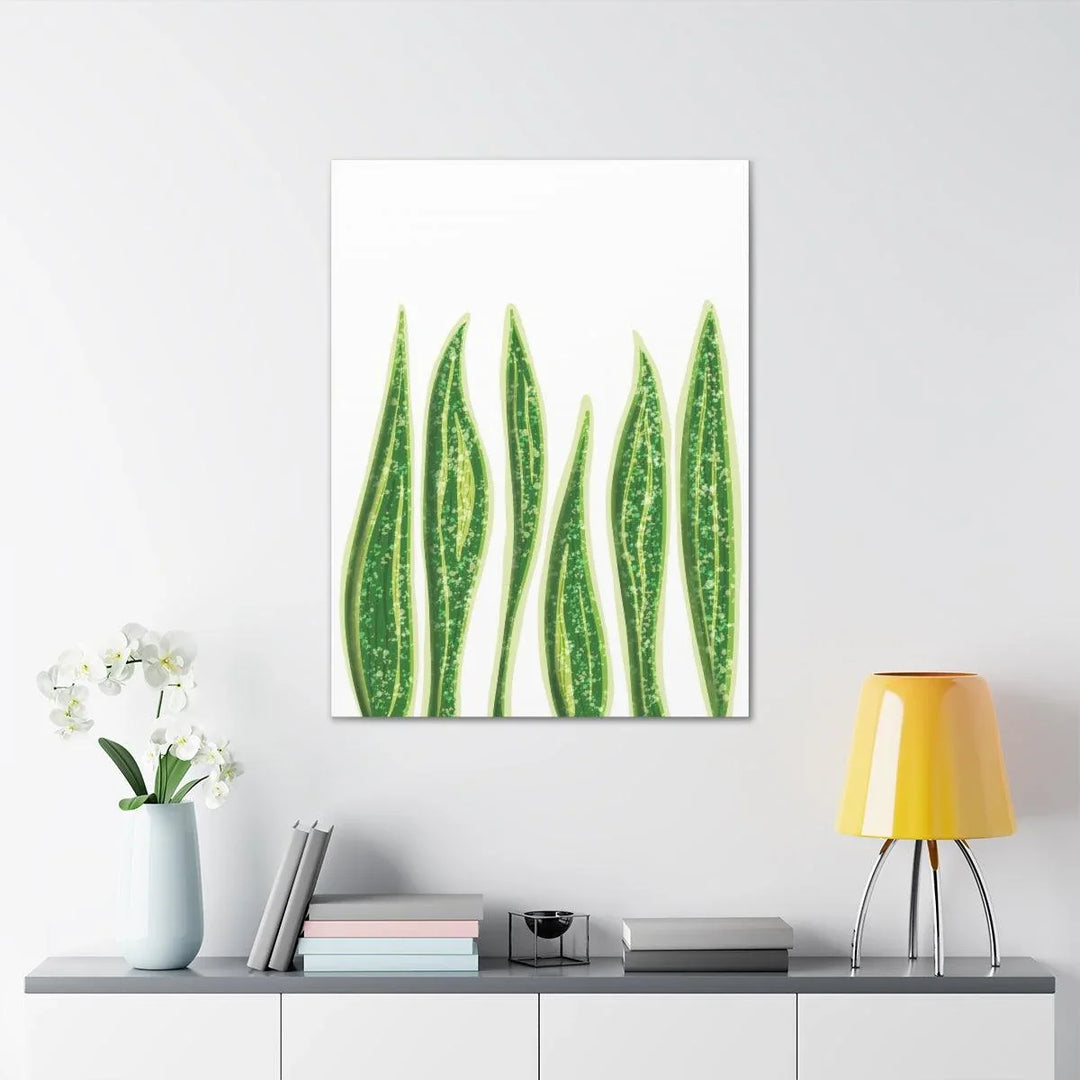 Snake Plant Canvas | Botanical Canvas Decor - Matte Finish Artwork for Living Room - Laura Christine Photography & Design