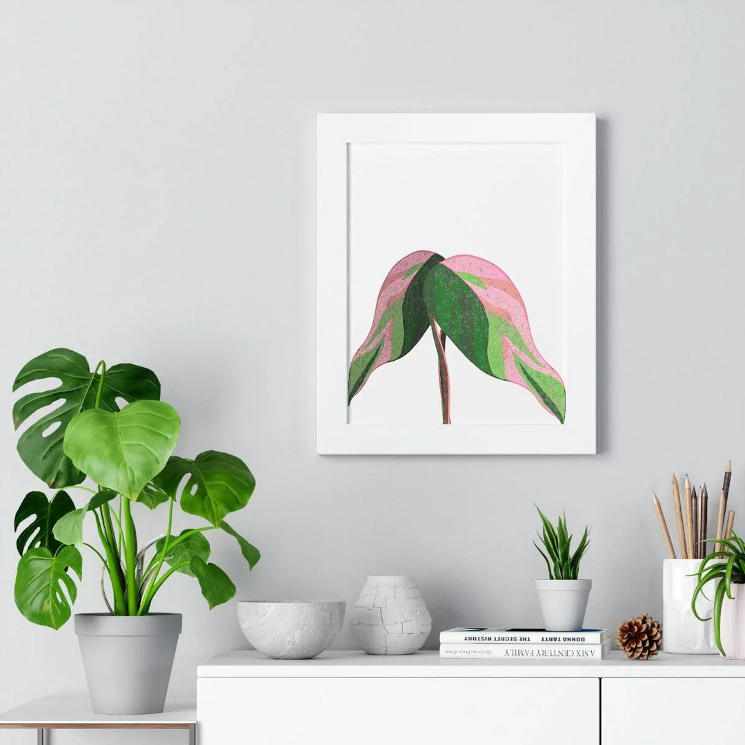 Pink Princess Philodendron Framed Print, Poster, Laura Christine Photography & Design, Framed, Home & Living, Indoor, Paper, Posters, Laura Christine Photography & Design, laurachristinedesign.com