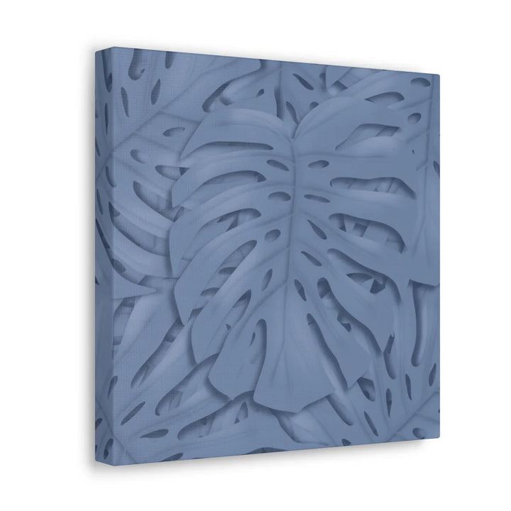 Monstera Canvas Art – Blue Monstera Print | Durable Matte Canvas Art Print