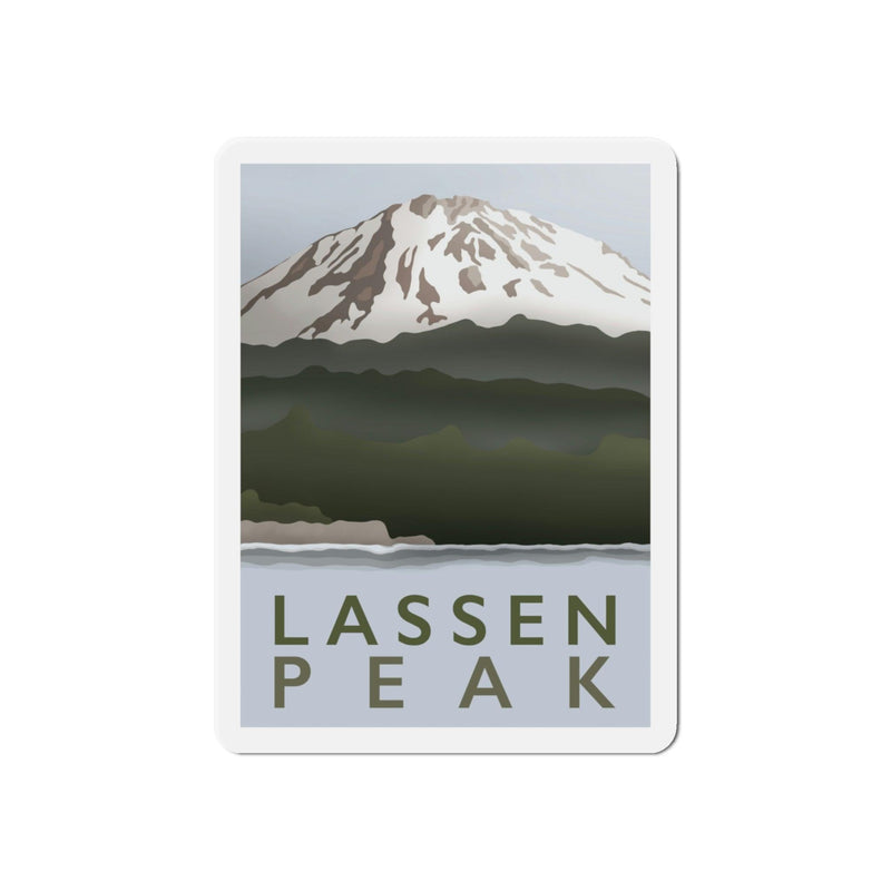 Lassen Peak Minimalist Magnet, Home Decor, Printify, Home & Living, Magnets, Magnets & Stickers, Valentine&