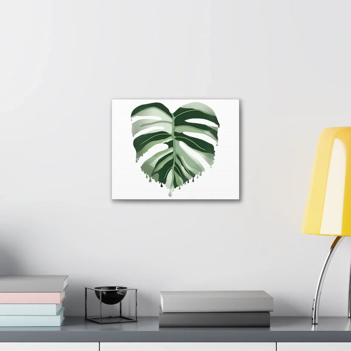 Melting Monstera Albo Canvas | Large Botanical Canvas Art Print With Matte Finish - Laura Christine Photography & Design