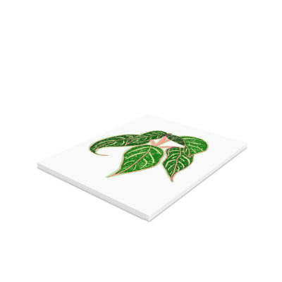 Tarjeta de felicitación de la planta Aglaonema (en blanco)