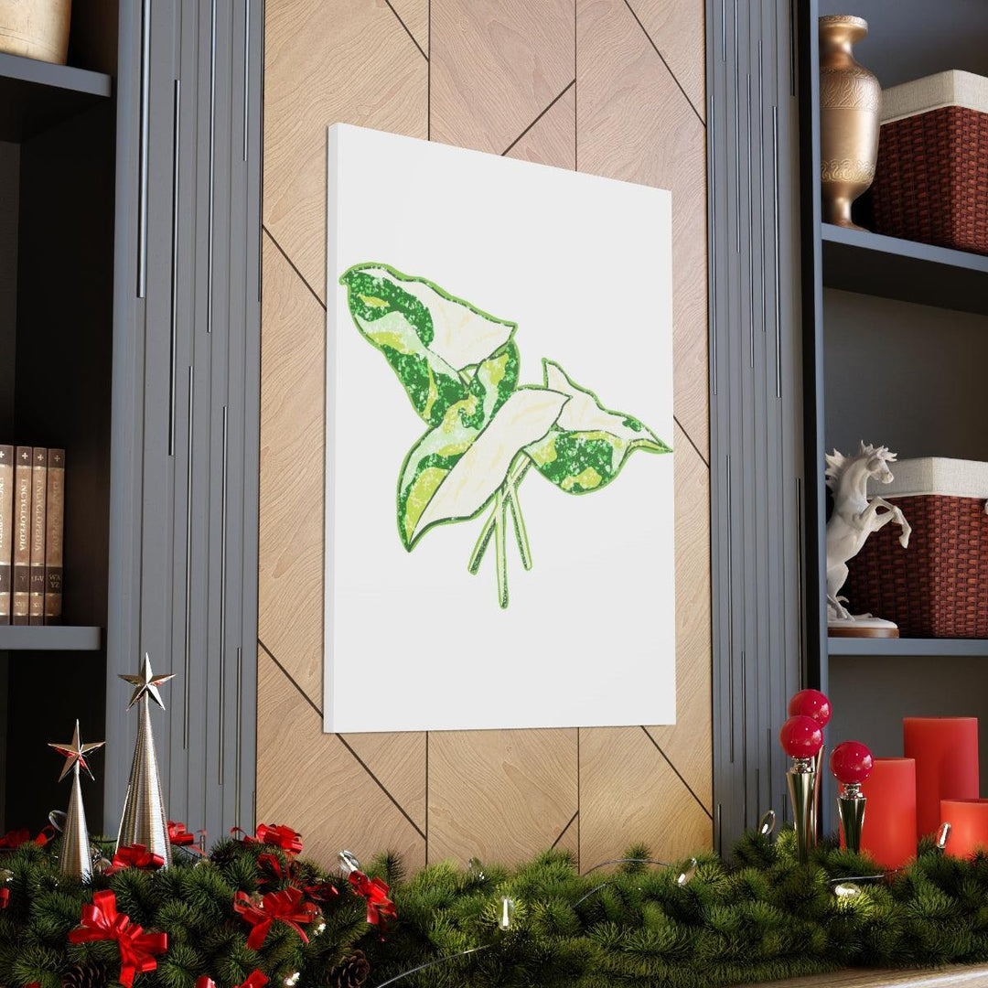 Marble Syngonium Canvas - Botanical Canvas Art Print | Durable Cotton Matte Finish - Laura Christine Photography & Design