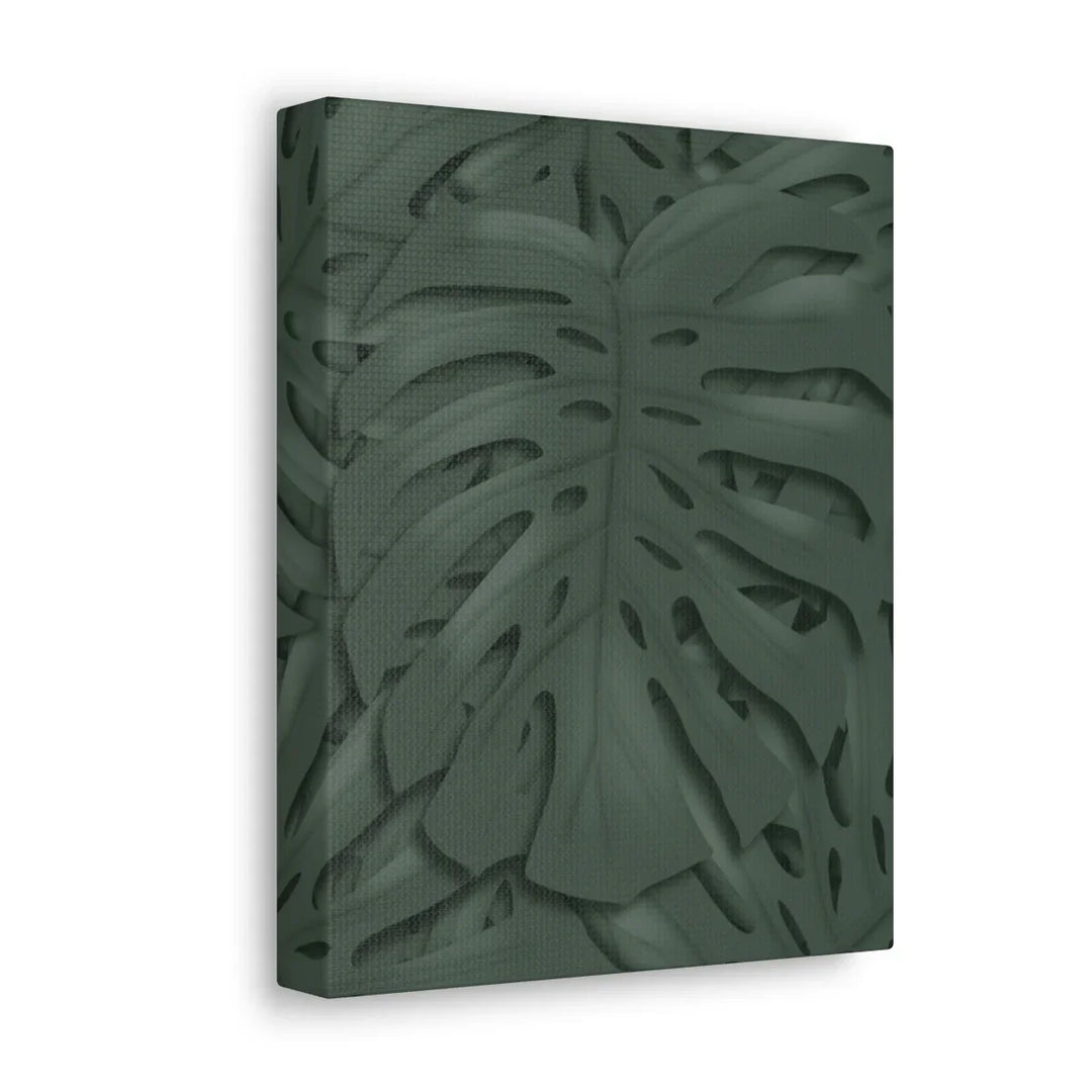 Monstera Canvas Art | Tropical Leaf Canvas Art Print - Matte Finish & Durable Cotton