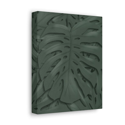 Deep Green Monstera Canvas