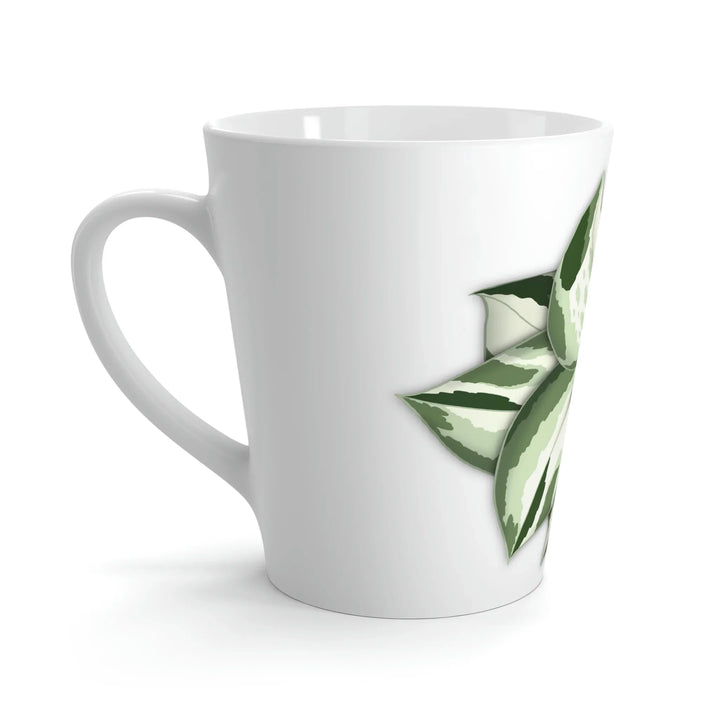 Manjula Pothos Mug – 12 Oz Ceramic Coffee Cup With Heart Shaped Leaves - Laura Christine Photography & Design