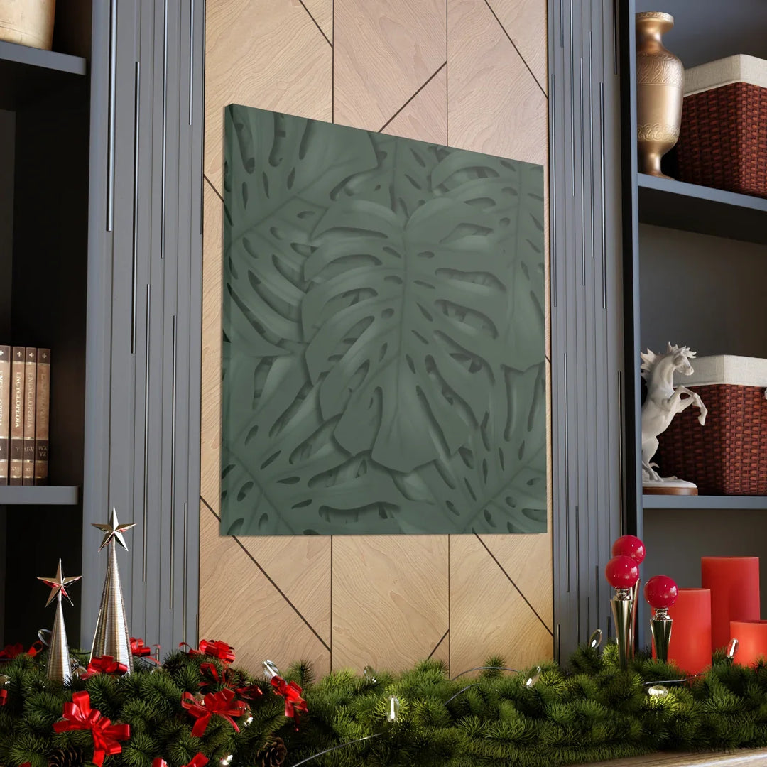 Monstera Canvas Art | Tropical Leaf Canvas Art Print - Matte Finish & Durable Cotton