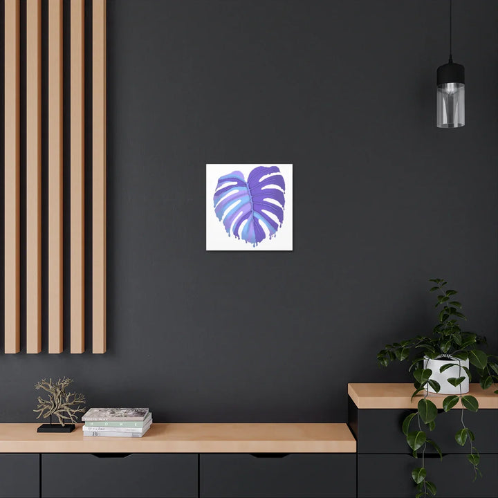 Purple Monstera Canvas - Modern Canvas Art Print | Botanical Wall Decor - Laura Christine Photography & Design