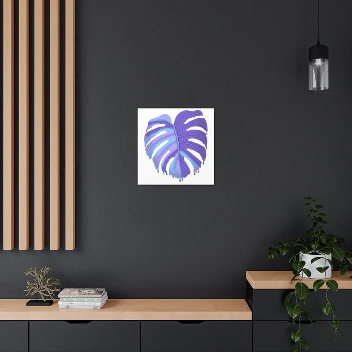 Purple Monstera Canvas - Modern Canvas Art Print | Botanical Wall Decor - Laura Christine Photography & Design
