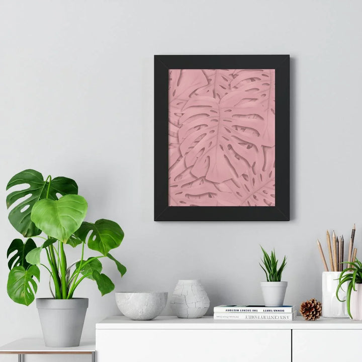 Soft Pink Monstera Framed Print, Poster, Laura Christine Photography & Design, Framed, Home & Living, Indoor, Paper, Posters, Laura Christine Photography & Design, laurachristinedesign.com
