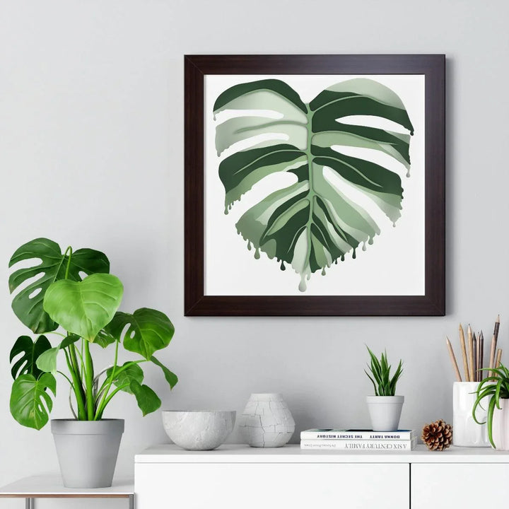 Melting Monstera (Albo) Framed Print, Poster, Laura Christine Photography & Design, Framed, Home & Living, Indoor, Paper, Posters, Laura Christine Photography & Design, laurachristinedesign.com