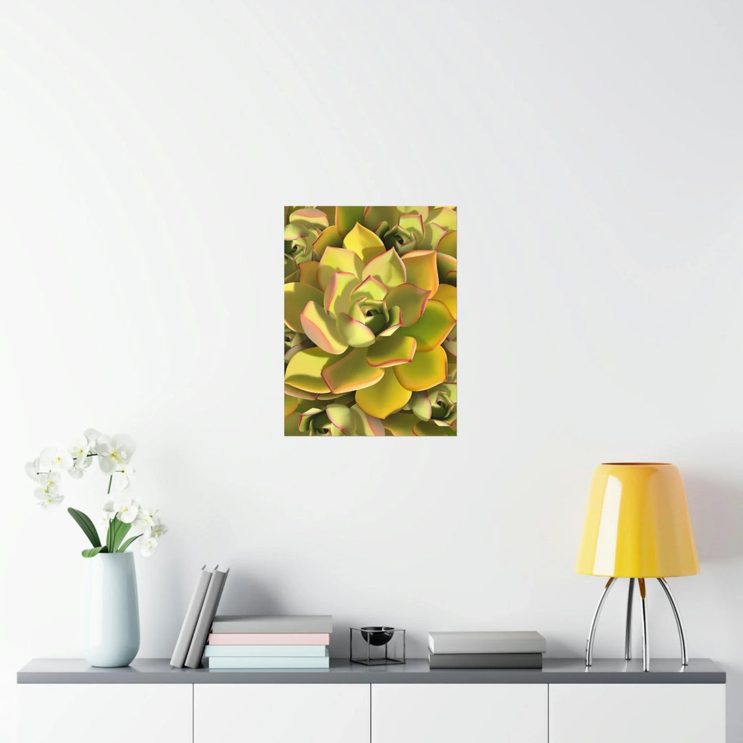 Noble Aeonium Succulent Pattern Print, Poster, Printify, Back to School, Home & Living, Indoor, Matte, Paper, Posters, Valentine's Day promotion, Laura Christine Photography & Design, laurachristinedesign.com